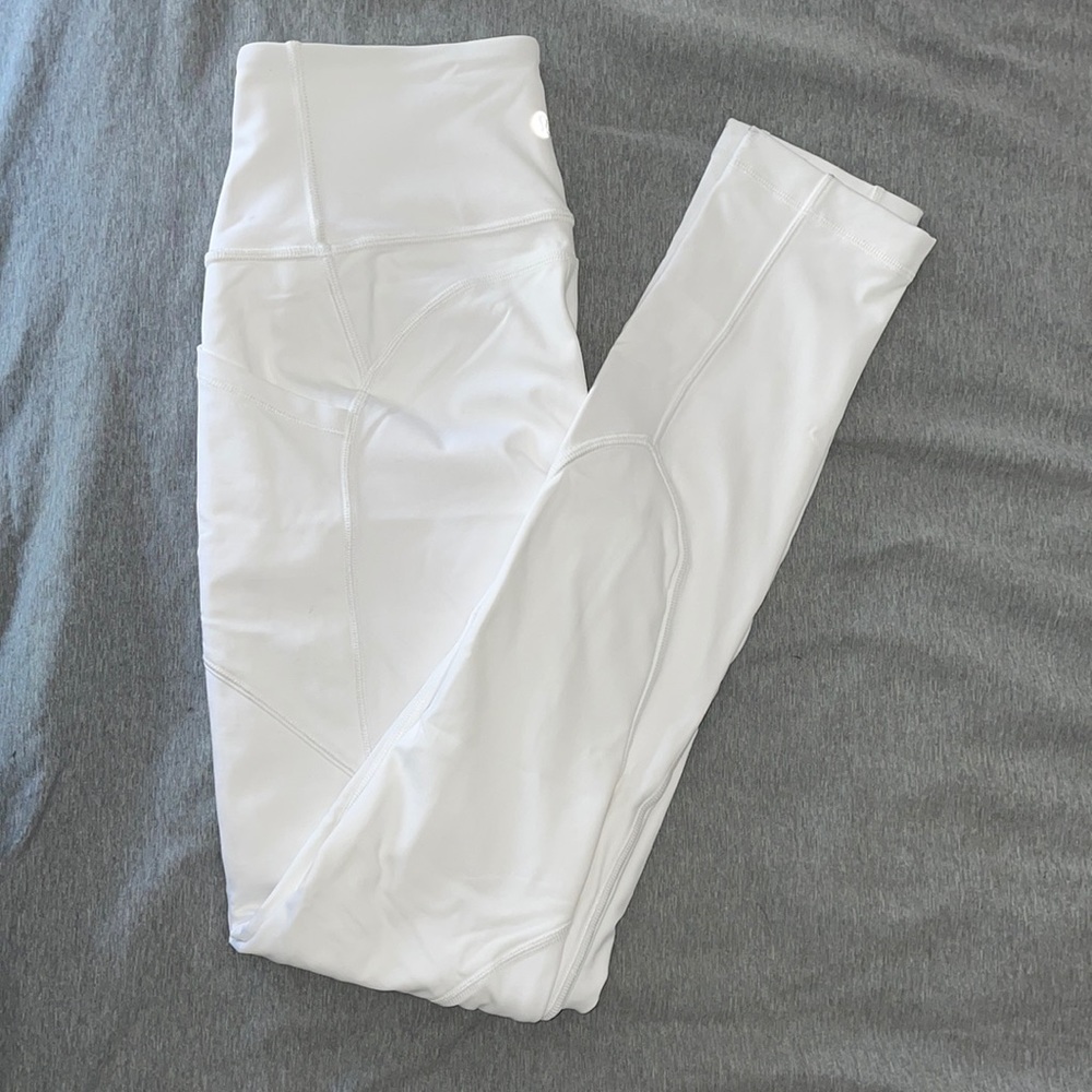 Lululemon High-Wasted White Full-Length Leggings